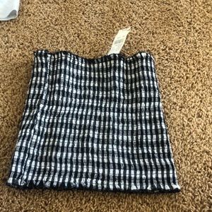 Brandy Melville smocked plaid tube top